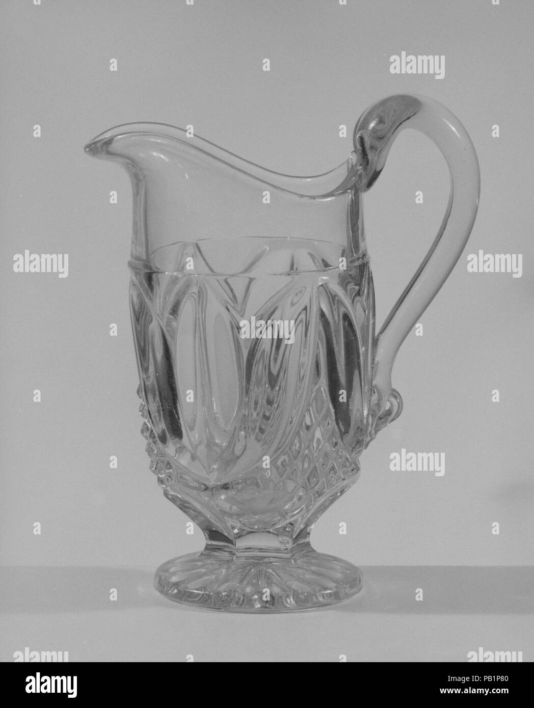 Pitcher. Culture: American. Dimensions: H. 6 3/8 in. (16.2 cm). Maker: Bryce, Walker and Company. Date: 1860-70. Museum: Metropolitan Museum of Art, New York, USA. Stock Photo