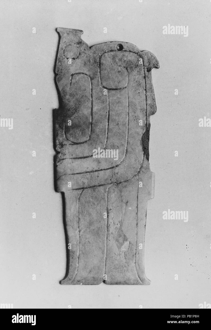 Ornament. Culture: China. Dimensions: H. 2 7/8 in. (7.3 cm). Date: 11th-10th century B.C.. Museum: Metropolitan Museum of Art, New York, USA. Stock Photo