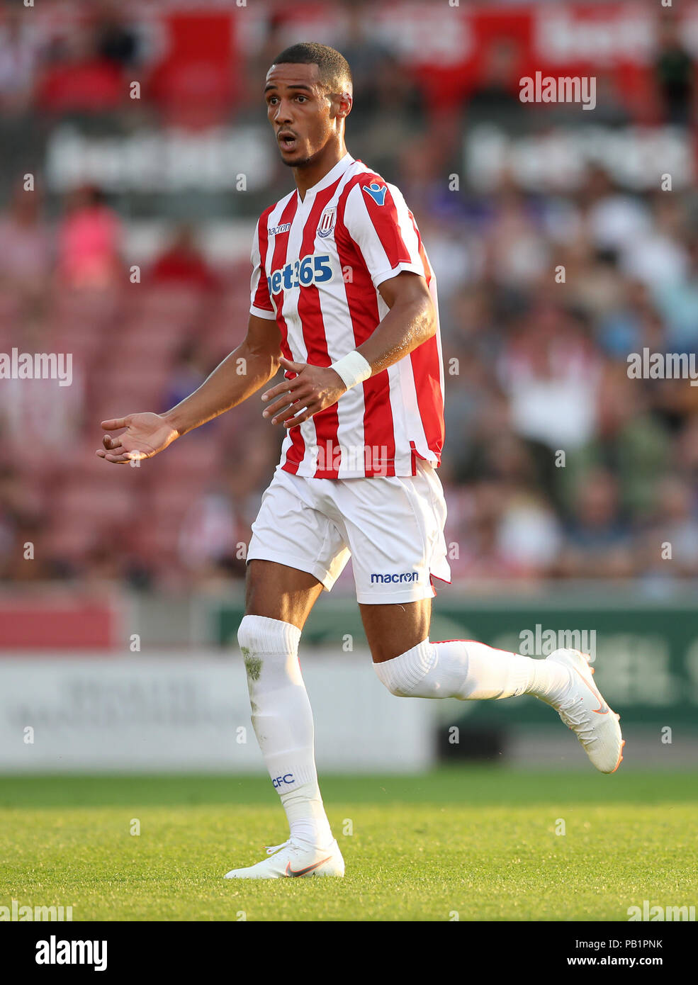 Stoke City's Tom Ince during a pre season friendly match at The Bet365 Stadium, Stoke. PRESS ASSOCIATION Photo. Picture date: Wednesday July 25, 2018. Photo credit should read: Nick Potts/PA Wire. EDITORIAL USE ONLY No use with unauthorised audio, video, data, fixture lists, club/league logos or 'live' services. Online in-match use limited to 75 images, no video emulation. No use in betting, games or single club/league/player publications. Stock Photo