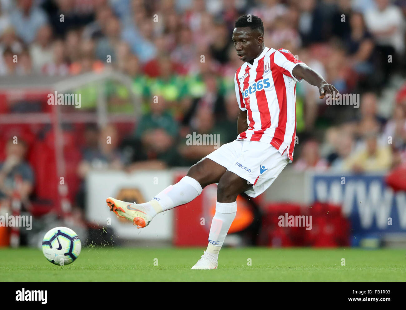 Stoke City's Oghenekaro Etebo during a pre season friendly match at The Bet365 Stadium, Stoke. PRESS ASSOCIATION Photo. Picture date: Wednesday July 25, 2018. Photo credit should read: Nick Potts/PA Wire. EDITORIAL USE ONLY No use with unauthorised audio, video, data, fixture lists, club/league logos or 'live' services. Online in-match use limited to 75 images, no video emulation. No use in betting, games or single club/league/player publications. Stock Photo