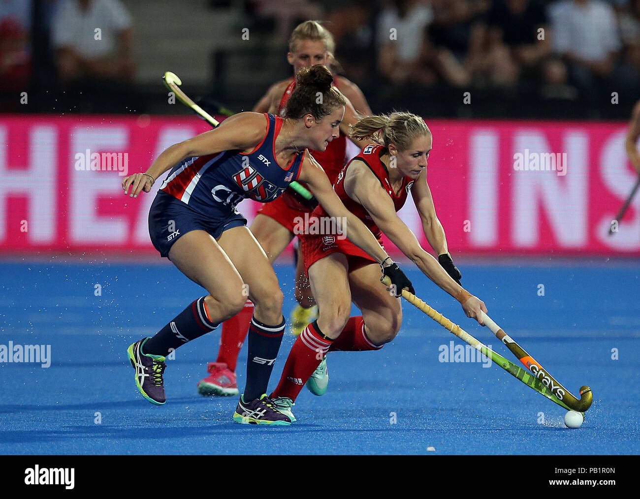 England's Jo Hunter in action during the national Vitality Women's Hockey World Cup match at The Lee Valley Hockey and Tennis Centre, London. PRESS ASSOCIATION Photo, Picture date: Wednesday July 25, 2018. Photo credit should read: Steven Paston/PA Wire. Stock Photo
