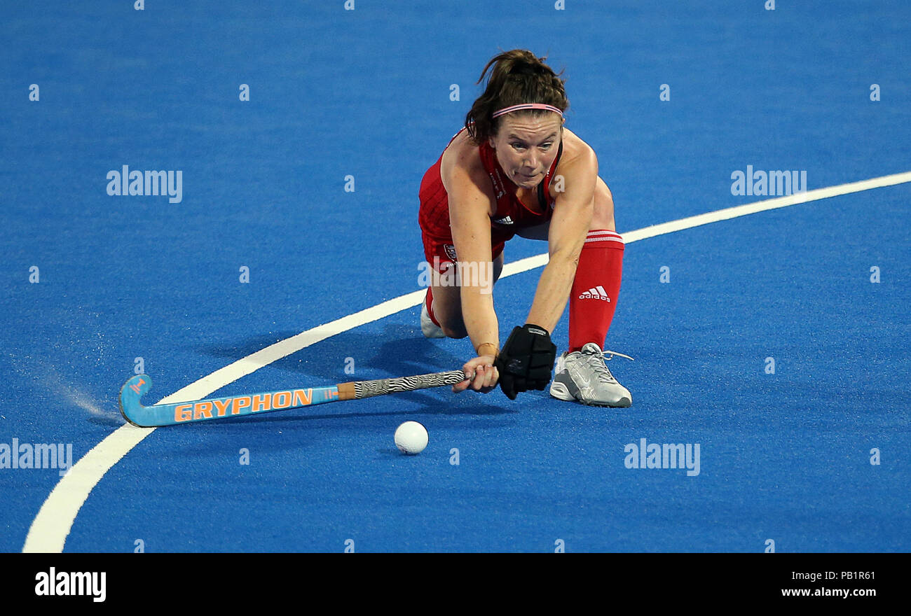 England's Laura Unsworth during the national Vitality Women's Hockey World Cup match at The Lee Valley Hockey and Tennis Centre, London. PRESS ASSOCIATION Photo, Picture date: Wednesday July 25, 2018. Photo credit should read: Steven Paston/PA Wire. Stock Photo