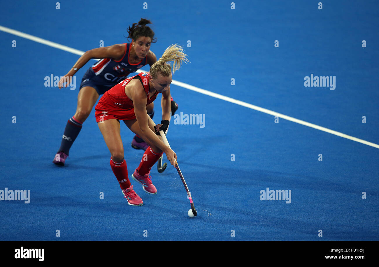 England's Hannah Martin during the national Vitality Women's Hockey World Cup match at The Lee Valley Hockey and Tennis Centre, London. PRESS ASSOCIATION Photo, Picture date: Wednesday July 25, 2018. Photo credit should read: Steven Paston/PA Wire. Stock Photo