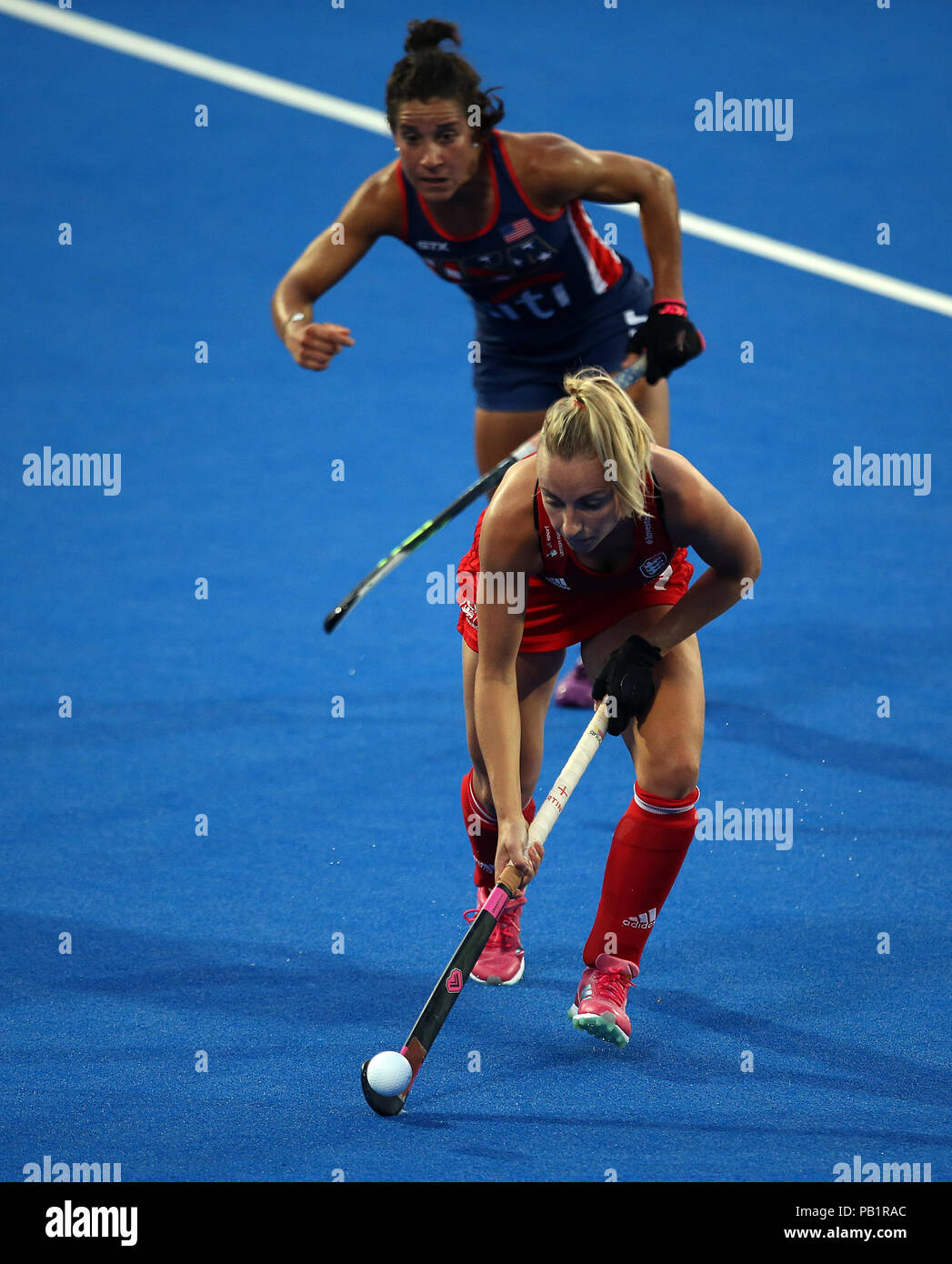 England's Hannah Martin during the national Vitality Women's Hockey World Cup match at The Lee Valley Hockey and Tennis Centre, London. PRESS ASSOCIATION Photo, Picture date: Wednesday July 25, 2018. Photo credit should read: Steven Paston/PA Wire. Stock Photo