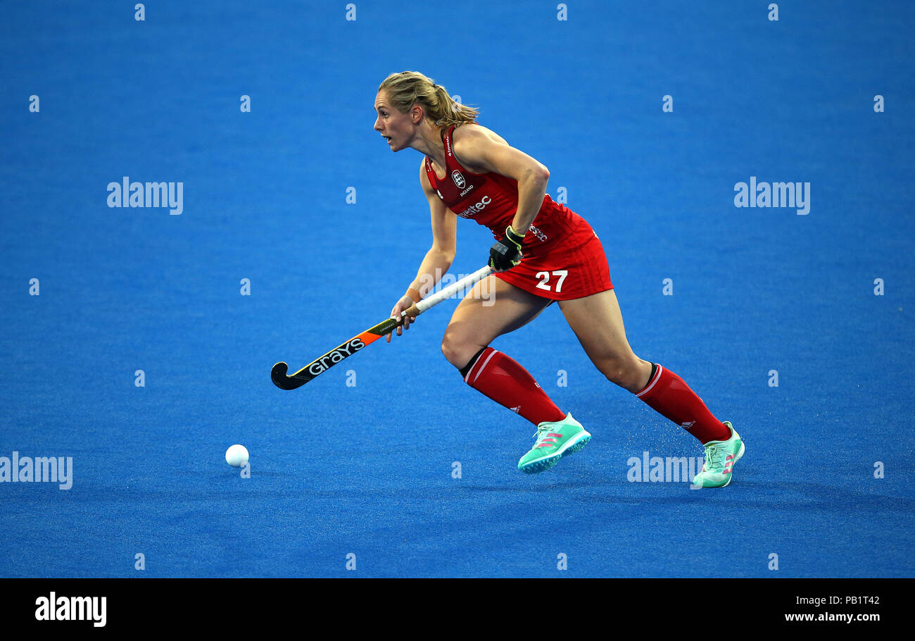 England's Jo Hunter during the national Vitality Women's Hockey World Cup match at The Lee Valley Hockey and tennis Centre, London. PRESS ASSOCIATION Photo, Picture date: Wednesday July 25, 2018. Photo credit should read: Steven Paston/PA Wire. Stock Photo