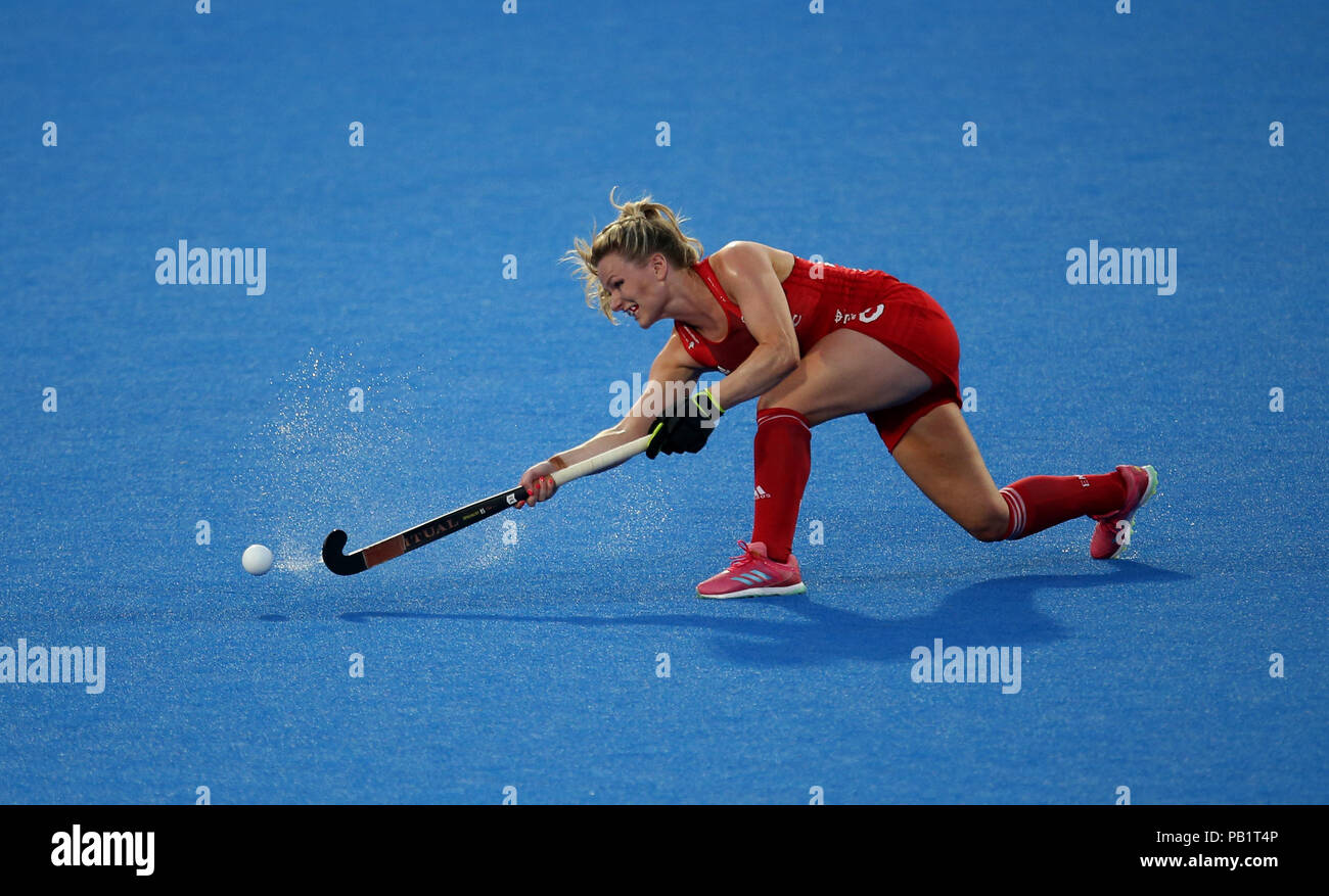 England's Hollie Pearne-Webb during the national Vitality Women's Hockey World Cup match at The Lee Valley Hockey and tennis Centre, London. PRESS ASSOCIATION Photo, Picture date: Wednesday July 25, 2018. Photo credit should read: Steven Paston/PA Wire. Stock Photo