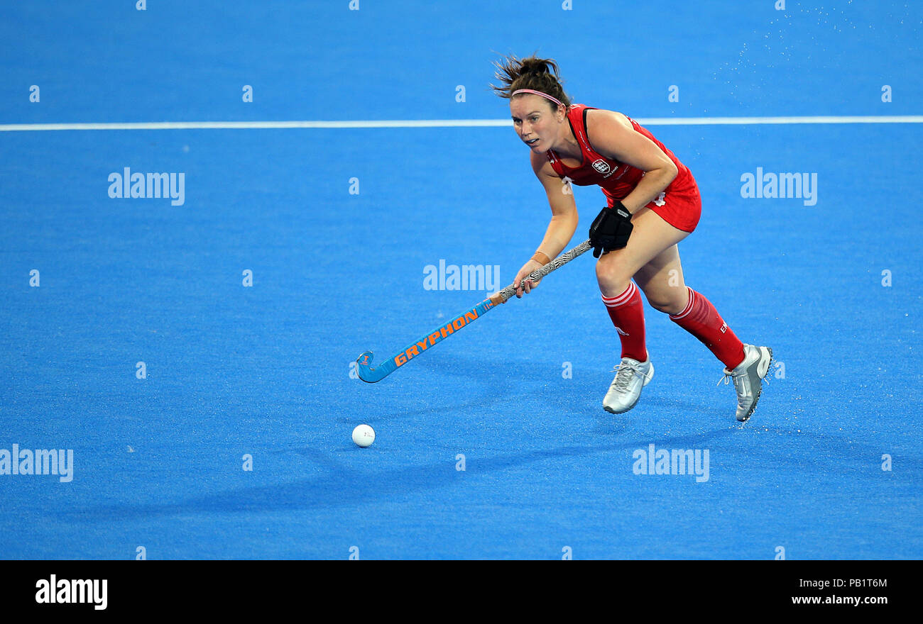 England's Laura Unsworth during the national Vitality Women's Hockey World Cup match at The Lee Valley Hockey and Tennis Centre, London. PRESS ASSOCIATION Photo, Picture date: Wednesday July 25, 2018. Photo credit should read: Steven Paston/PA Wire. Stock Photo