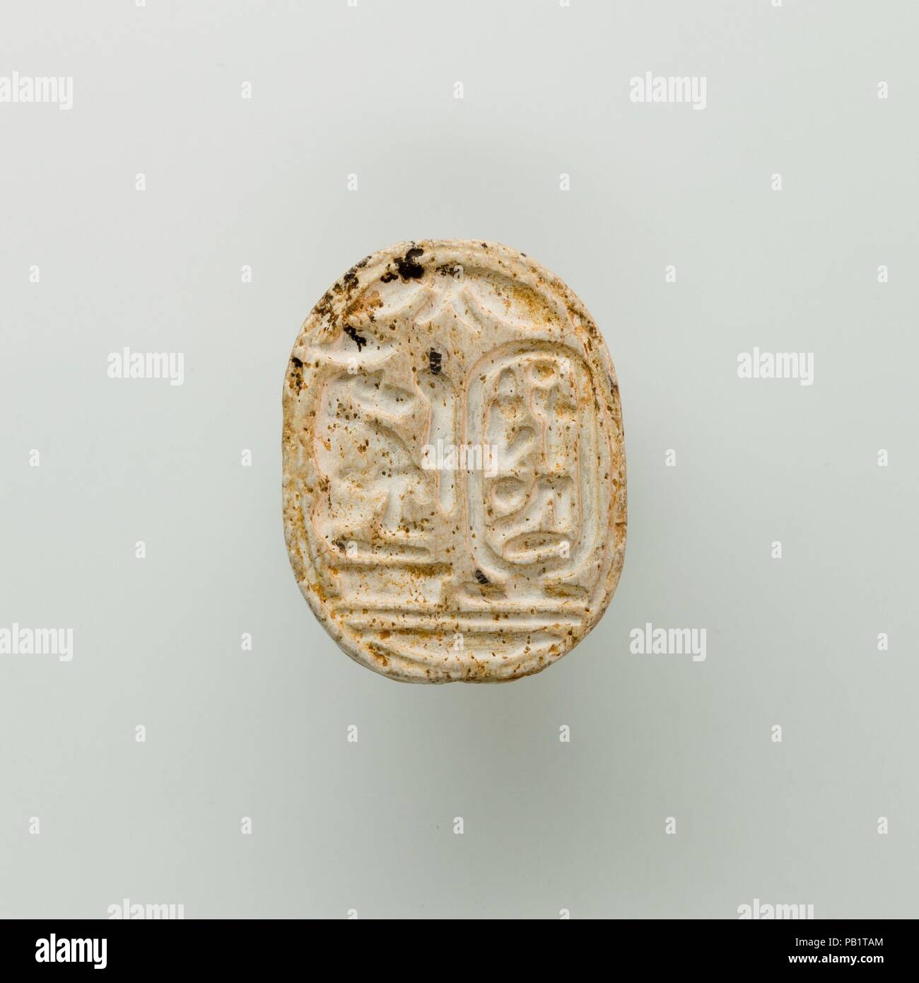 Scarab of Ramesses II. Dimensions: L. 2 cm (13/16 in.). Dynasty: Dynasty 19-20. Date: ca. 1295-1070 B.C.. Museum: Metropolitan Museum of Art, New York, USA. Stock Photo
