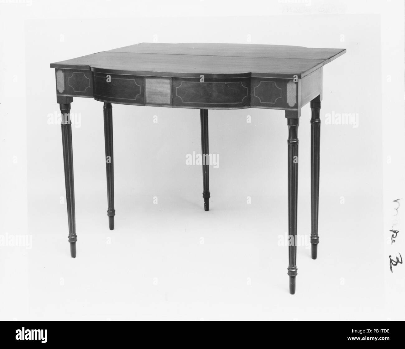 Card Table. Culture: American. Dimensions: 28 1/2 x 36 x 33 in. (72.4 x 91.4 x 83.8 cm). Date: 1800-1810. Museum: Metropolitan Museum of Art, New York, USA. Stock Photo