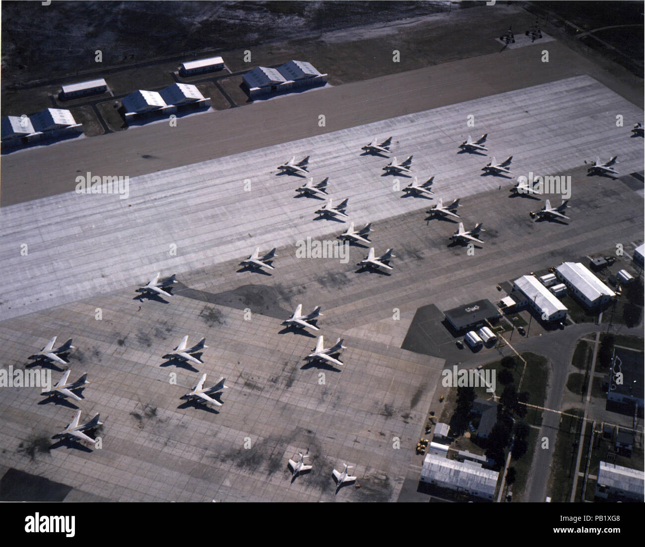 A3D Skywarriors on the flight line at NAS Sanford c1960. Stock Photo