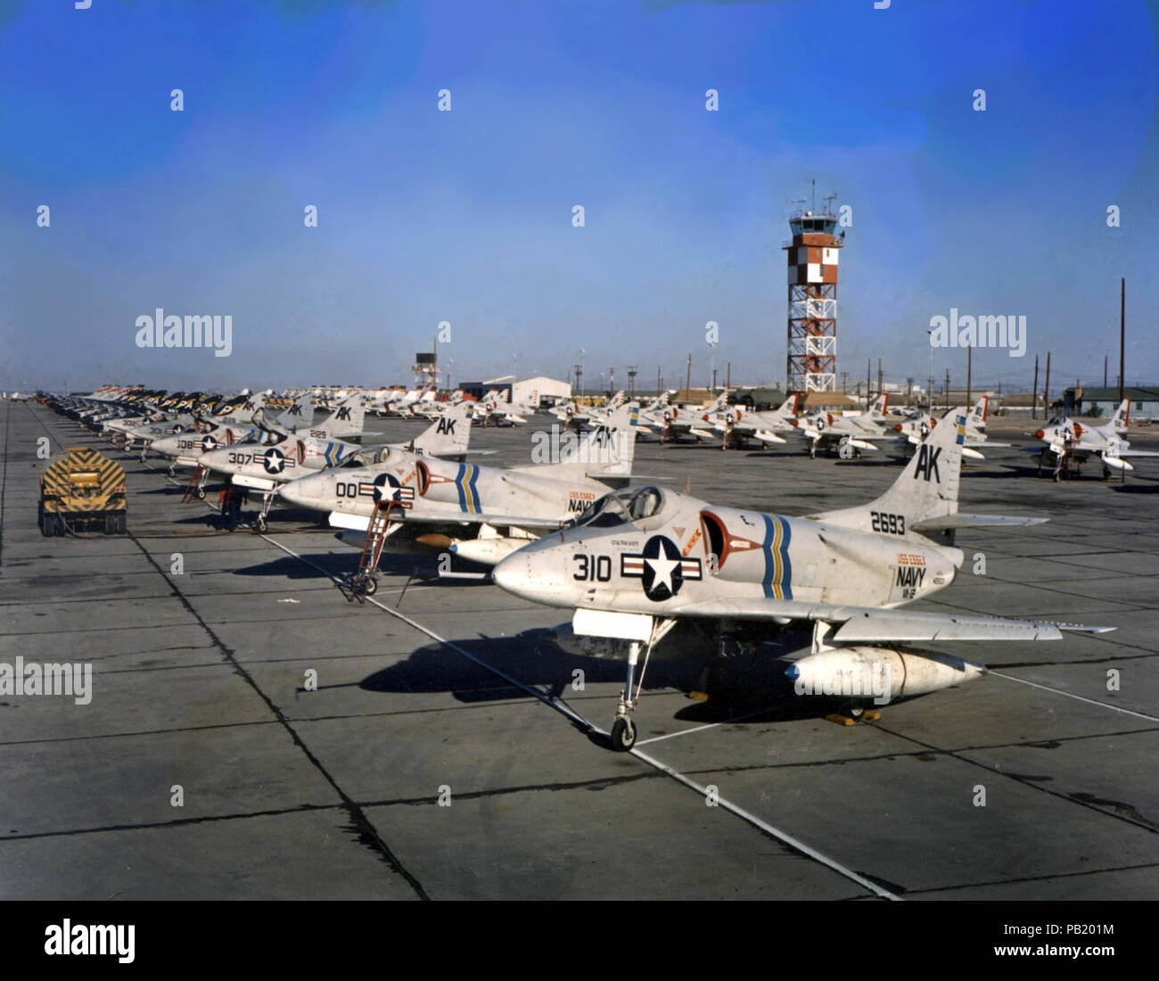 A4D-2 Skyhawks VA-12 at MCAS Yuma 1959. Stock Photo