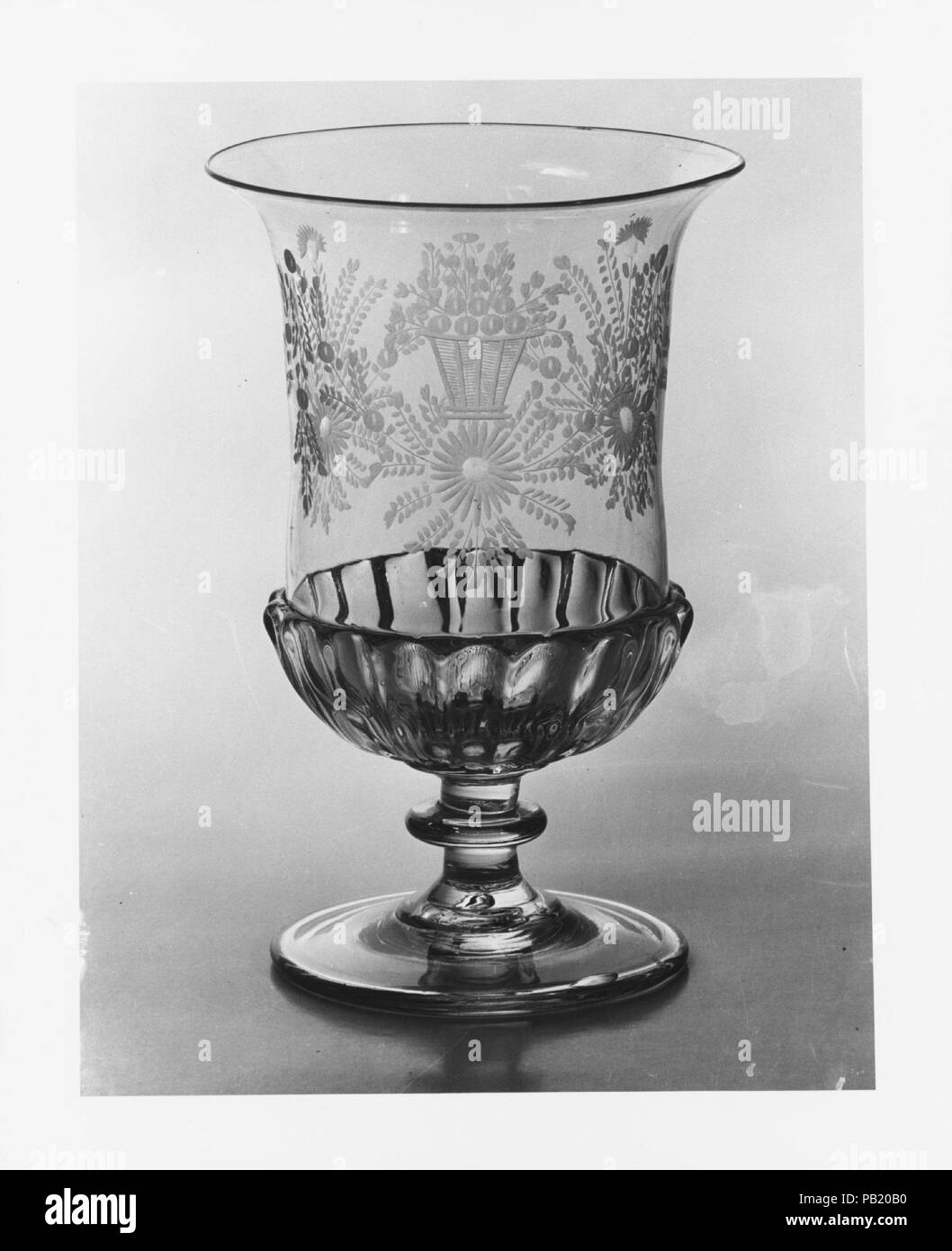 Vase. Culture: American. Dimensions: H. 8 in. (20.3 cm); Diam. 5 1/16 in. (12.9 cm). Date: 1810-30. Museum: Metropolitan Museum of Art, New York, USA. Stock Photo