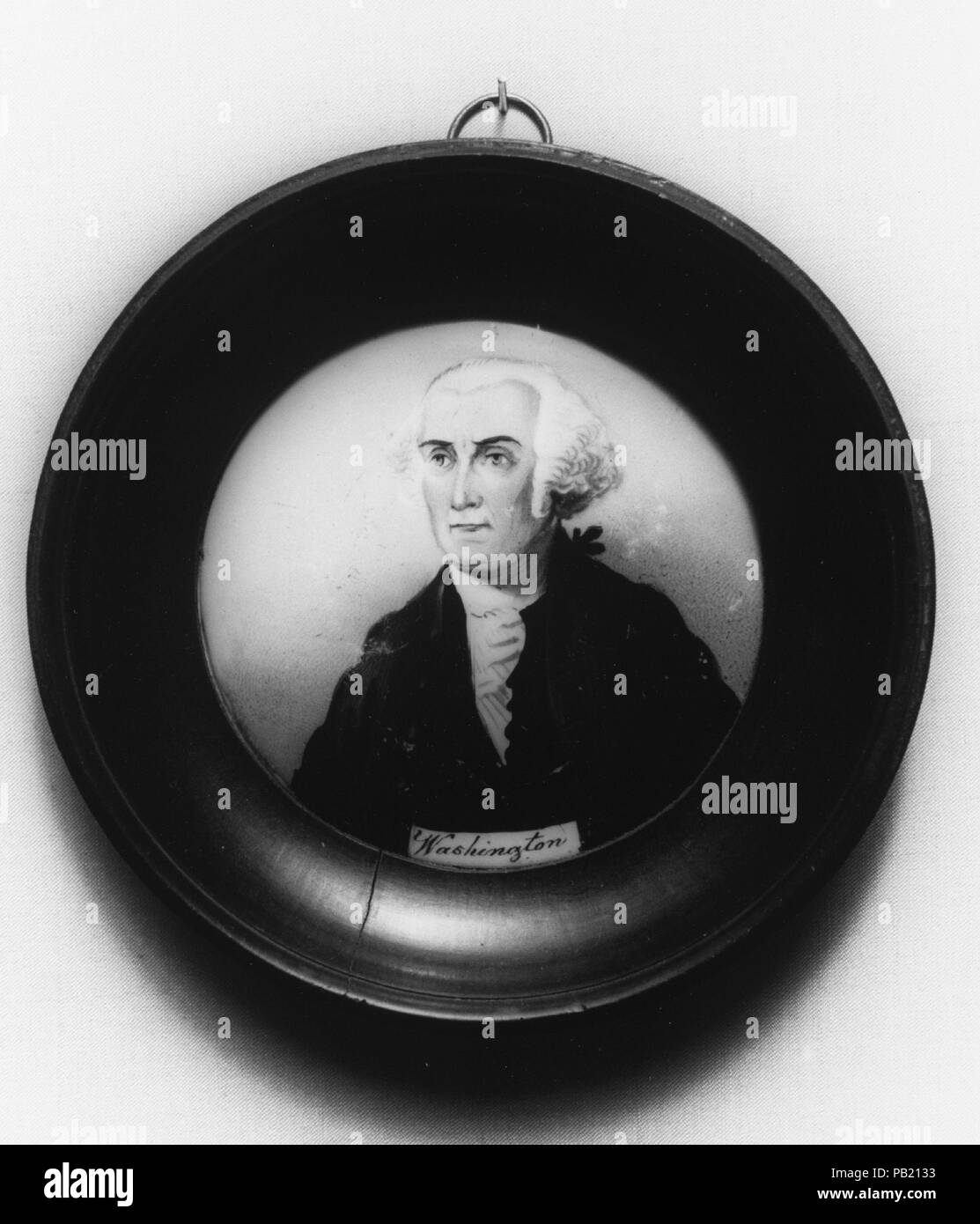Plaque of George Washington. Culture: French. Dimensions: Diam. 2 1/2 in. (6.4 cm). Date: 1800-30. Museum: Metropolitan Museum of Art, New York, USA. Stock Photo