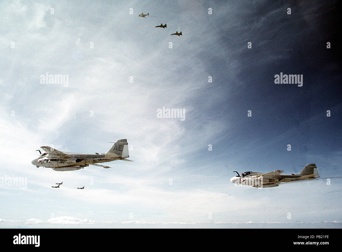 US NAVY USN Five A-7E Corsair aircraft, A-6E Intruder aircraft 8X12 PHOTOGRAPH  