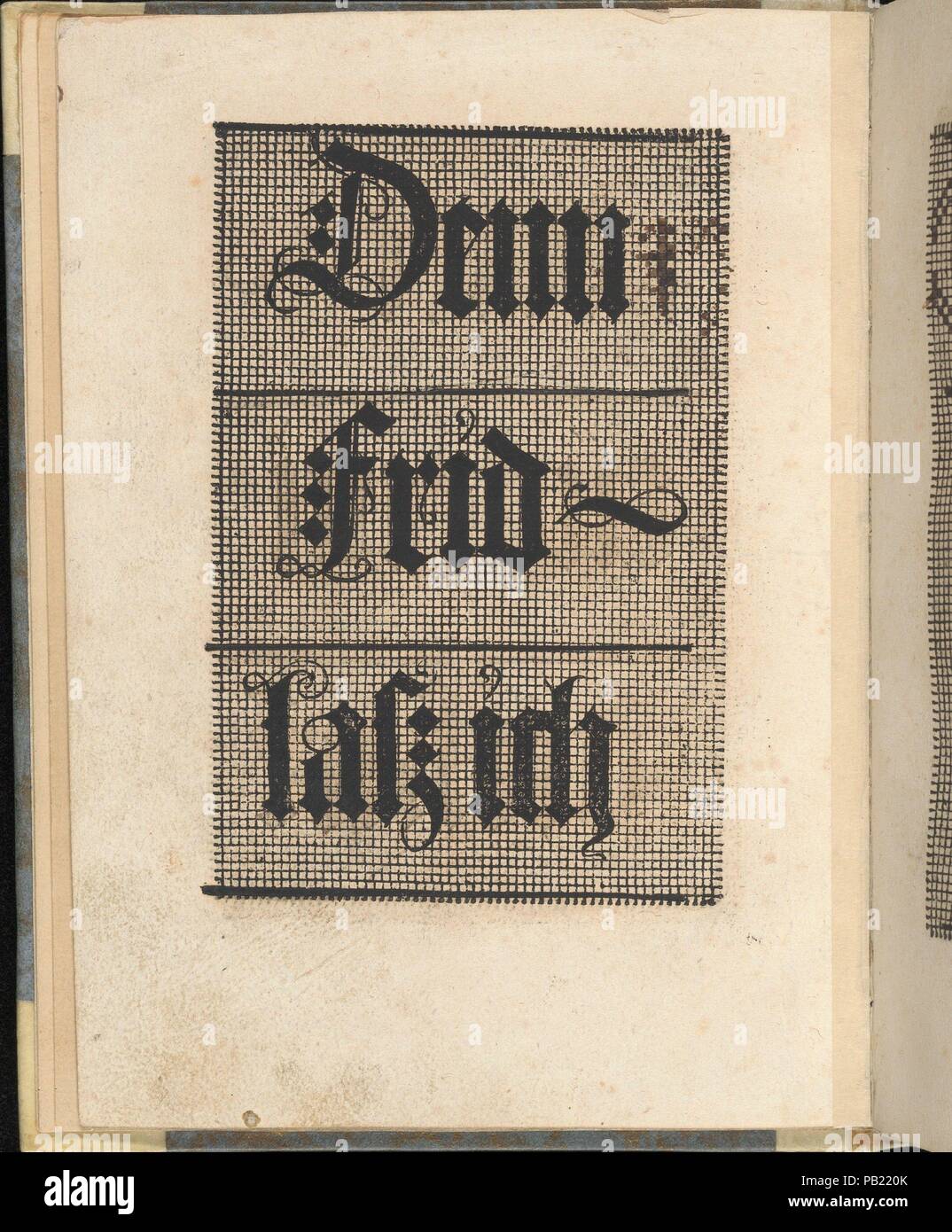 Ein ney Furmbüchlein, Page 5, verso. Dimensions: 7 7/8 x 6 1/8 in. (20 x 15.5 cm). Publisher: Johann Schönsperger the Younger (German, active 1510-30). Date: ca. 1525-29. Museum: Metropolitan Museum of Art, New York, USA. Stock Photo
