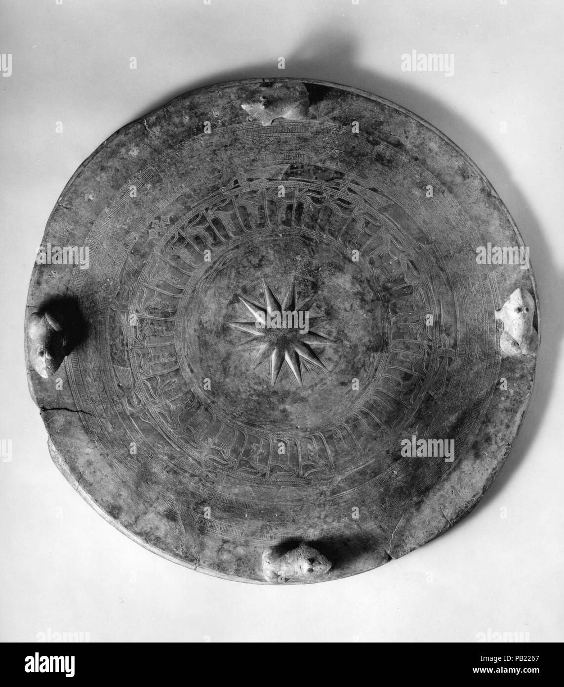 Tympanum of a Heger I Kettledrum. Culture: Vietnam. Dimensions: Diam. 27 23/32  in. (70.5 cm). Date: ca. 500 B.C.-A.D. 300.  Dongson kettledrums of this type must have been widely traded in antiquity, as many have been found in Indonesia. Museum: Metropolitan Museum of Art, New York, USA. Stock Photo