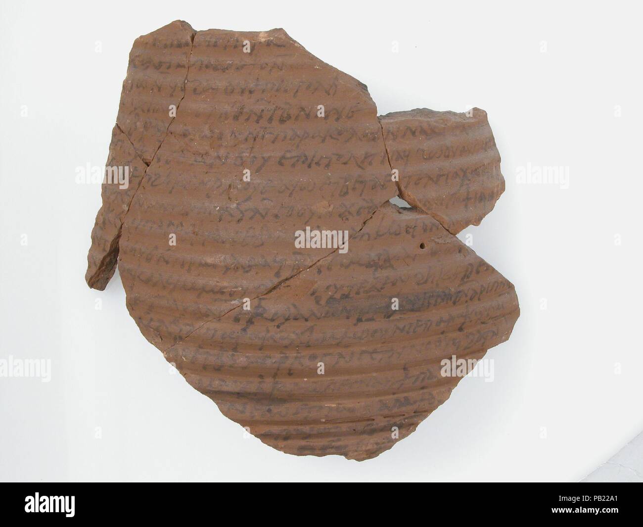 Ostrakon. Culture: Coptic. Dimensions: 8 1/4 x 8 7/16 in. (21 x 21.5 cm). Date: 7th century. Museum: Metropolitan Museum of Art, New York, USA. Stock Photo