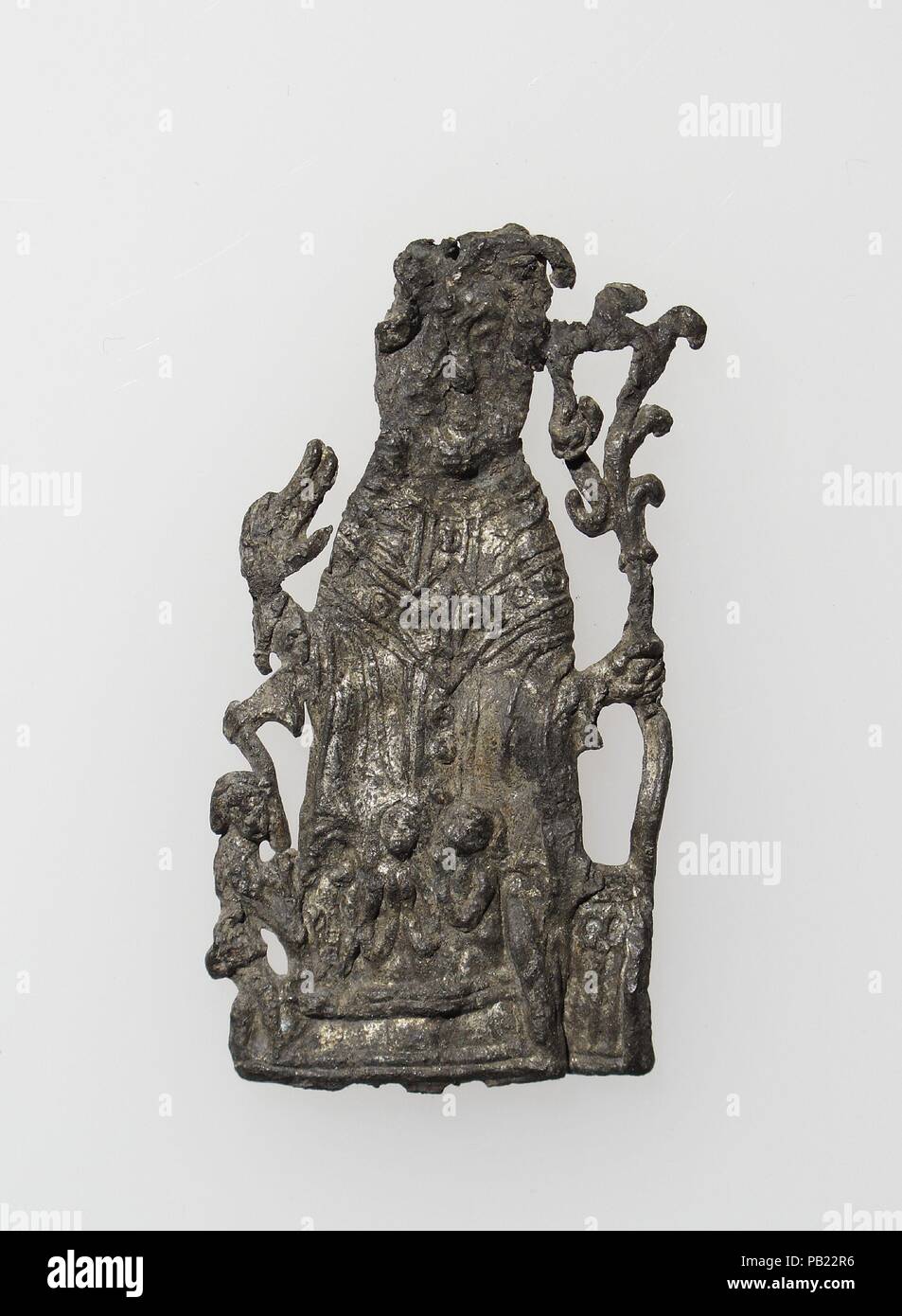 Pilgrim's Badge. Culture: French. Dimensions: Overall: 1 11/16 x 7/8in. (4.3 x 2.3cm). Date: 14th-16th century. Museum: Metropolitan Museum of Art, New York, USA. Stock Photo