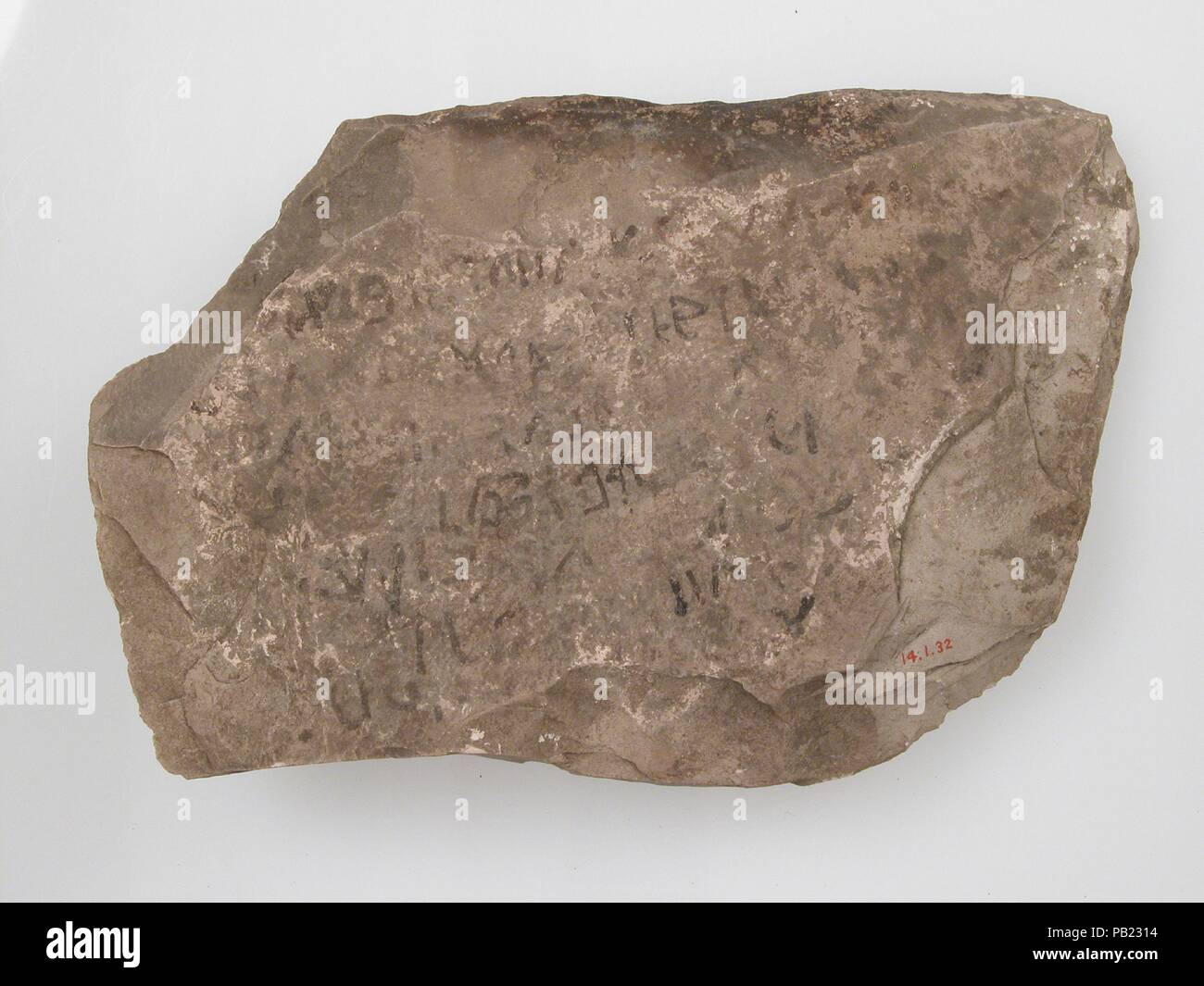 Ostrakon. Culture: Coptic. Dimensions: 8 1/2 x 5 7/8 in. (21.6 x 15 cm). Date: 600. Museum: Metropolitan Museum of Art, New York, USA. Stock Photo