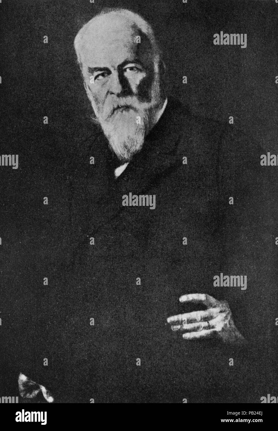 GUSTAV VON SCHMOLLER (1838-1917) ECONOMISTA ALEMAN. Stock Photo