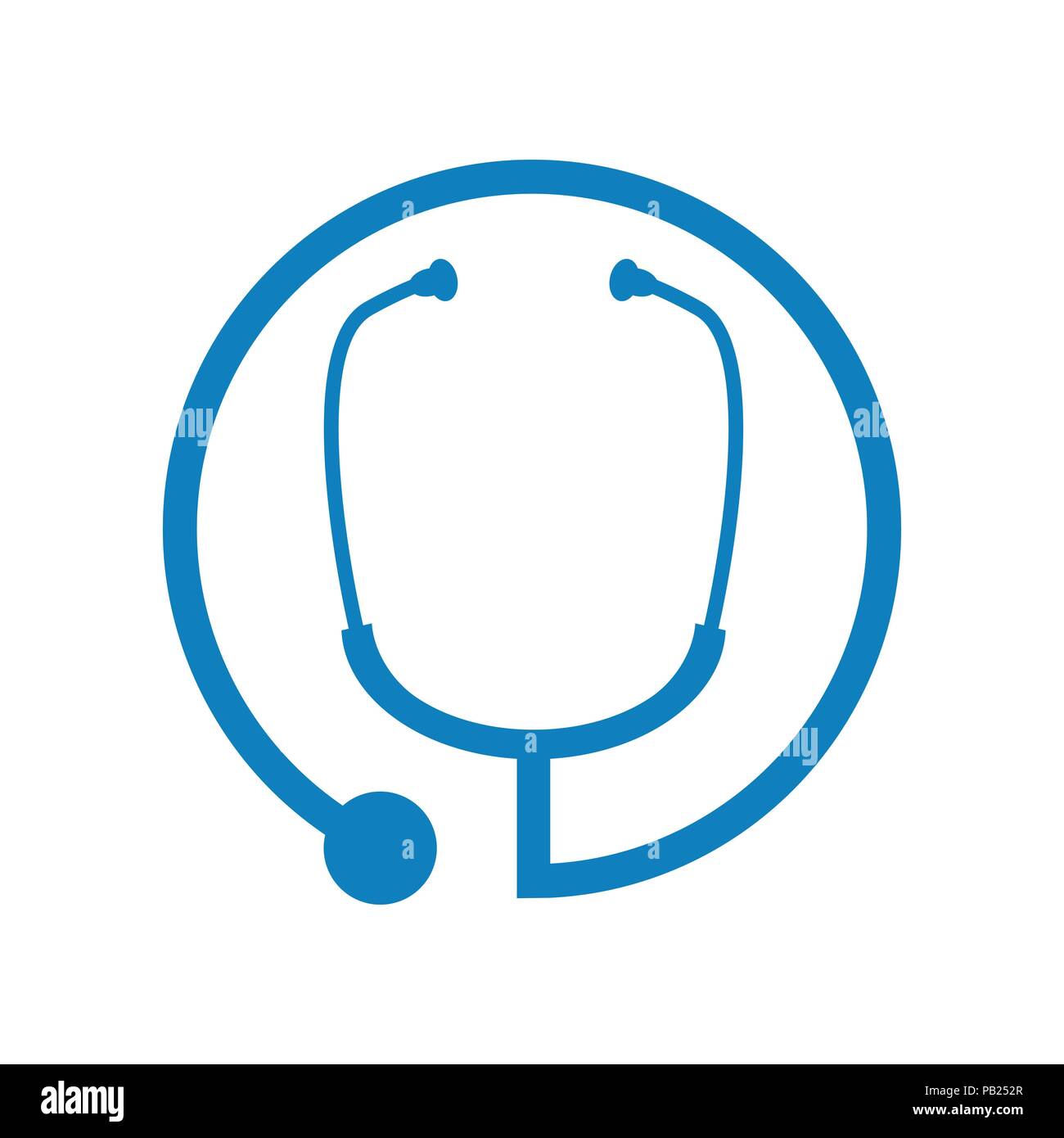 Medical Stethoscope Circle Vector Symbol Graphic Logo Design Stock