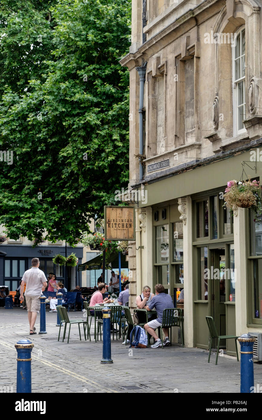 Around the city of Bath in Somerset england UK The Kingsmead Kitchen, Kingsmead Square, Bath Stock Photo