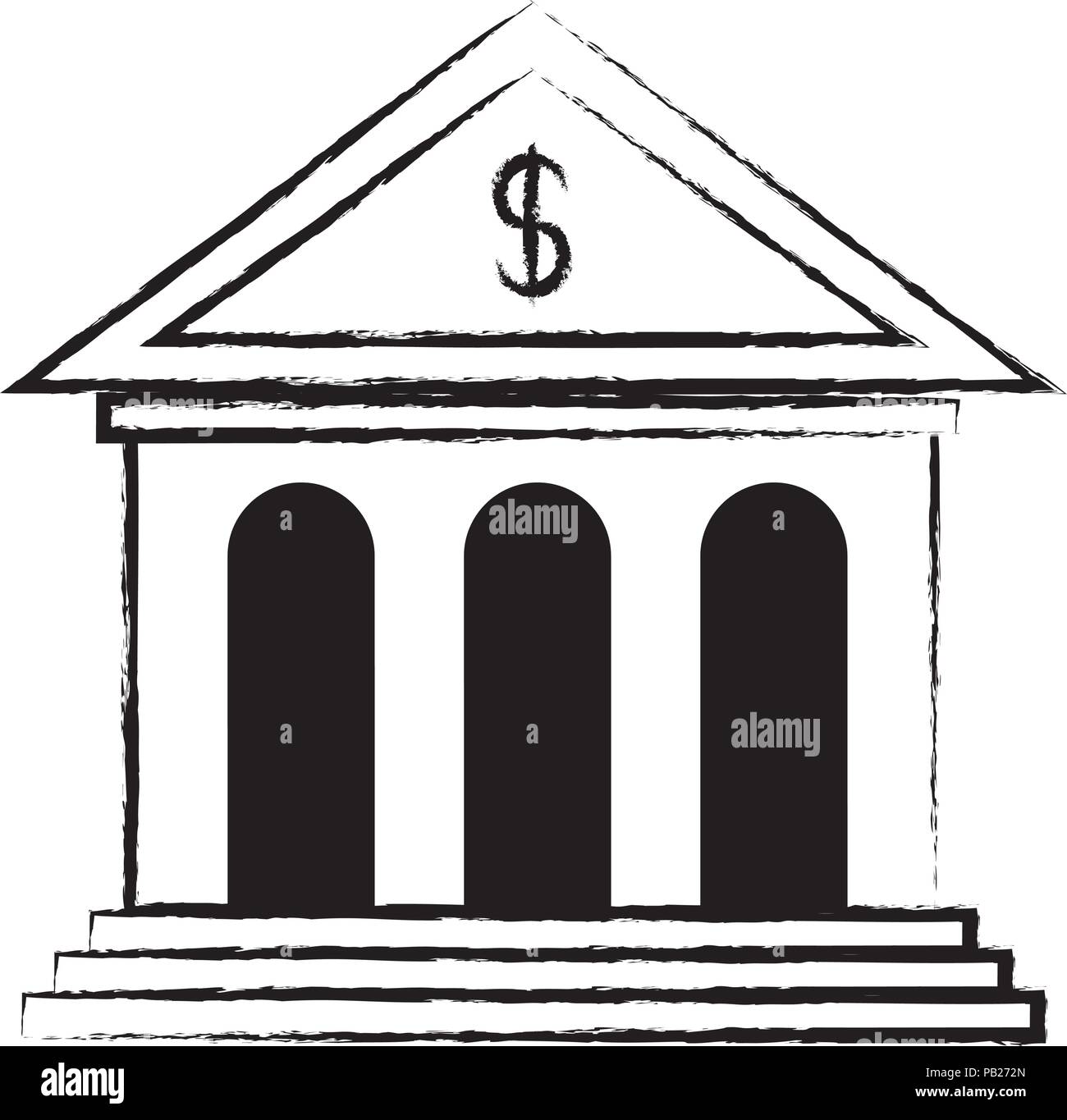 bank building icon over white background, vector illustration Stock ...