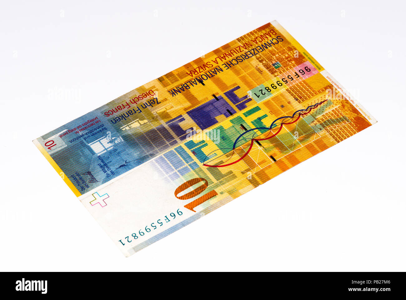 Velikie Luki Russia July 30 2015 10 Suisse Francs Bank Note