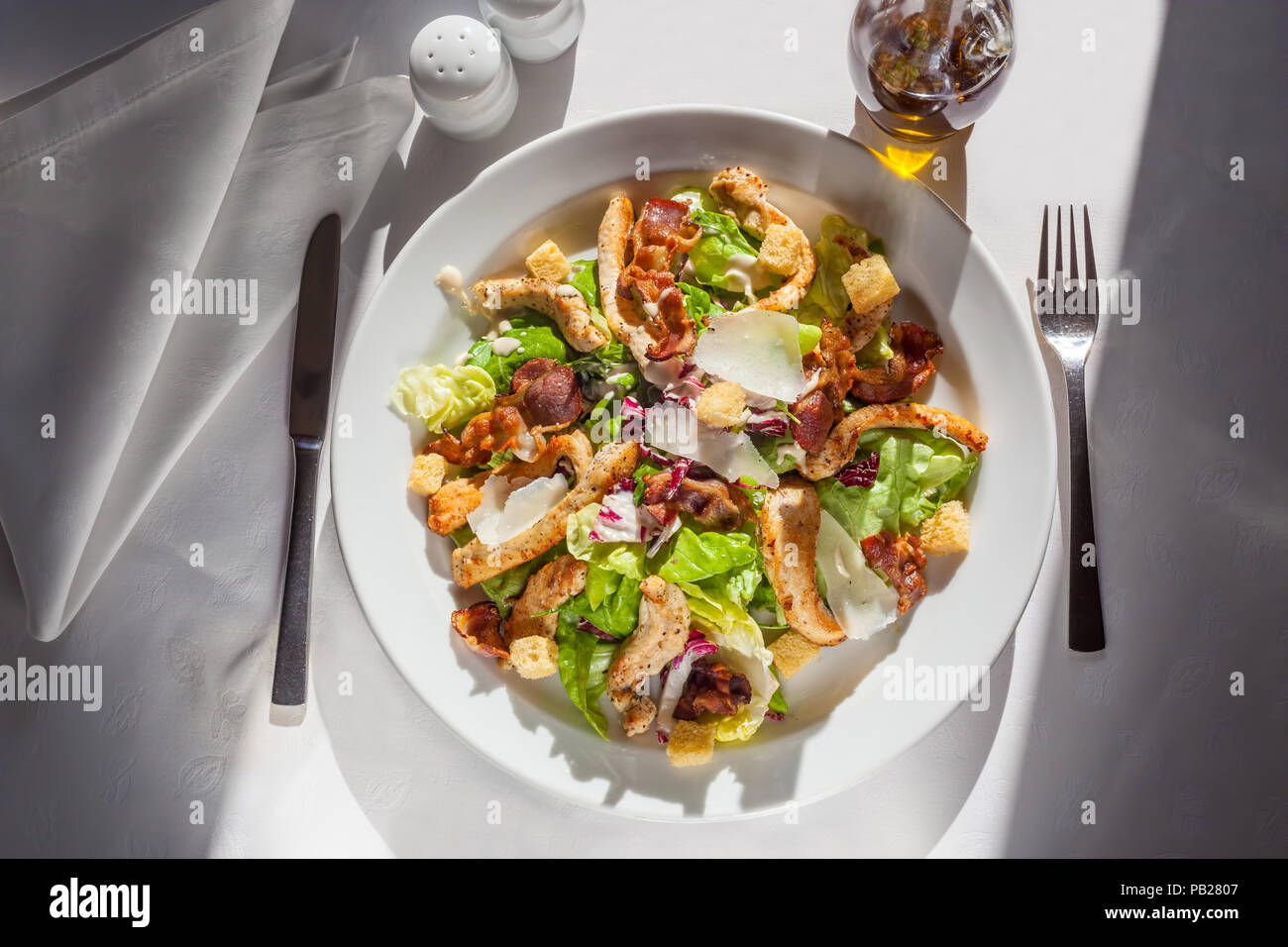 salad plate served in a resaturant Stock Photo