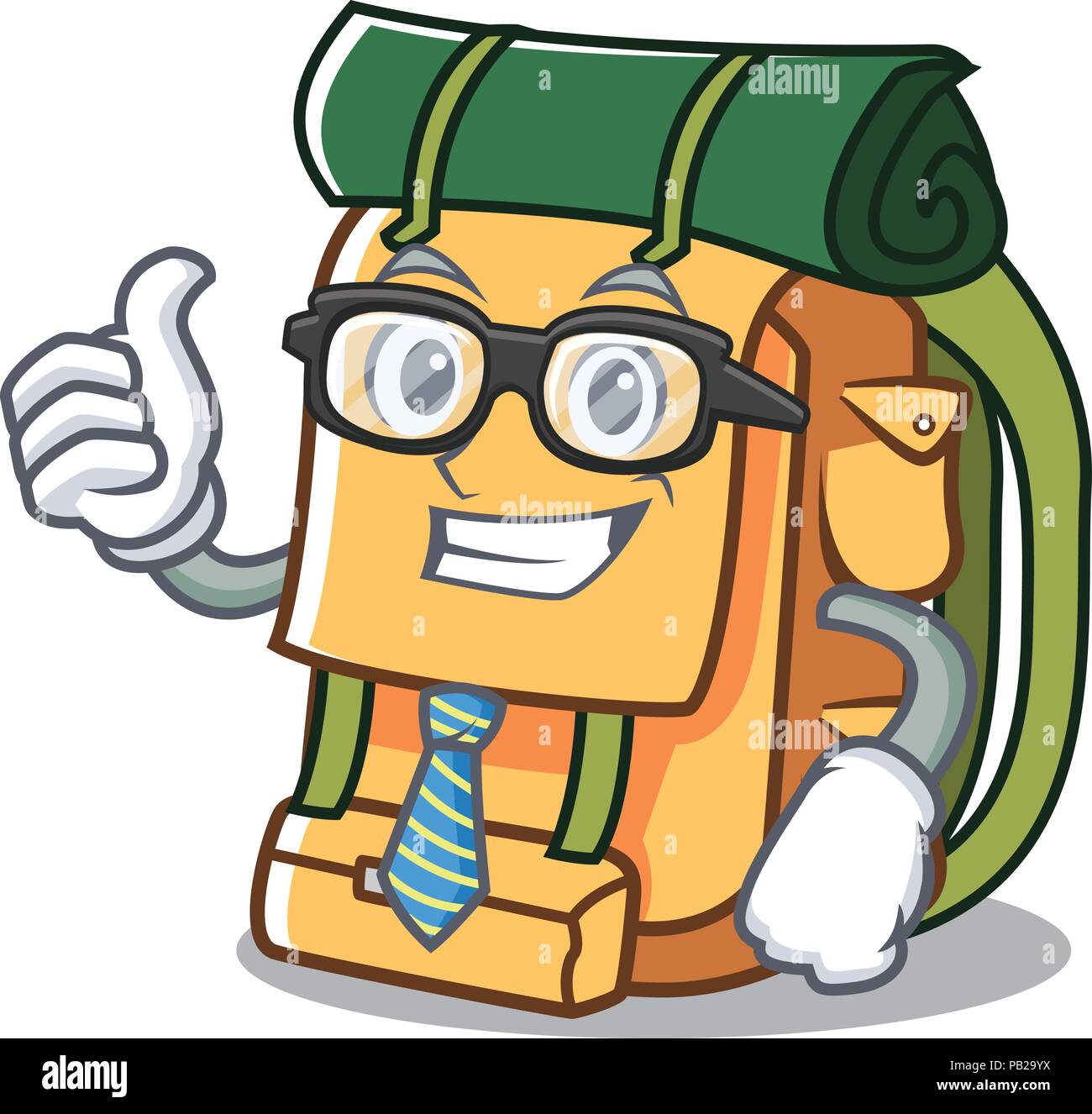 Successful backpack character cartoon Stock Vector Images - Alamy