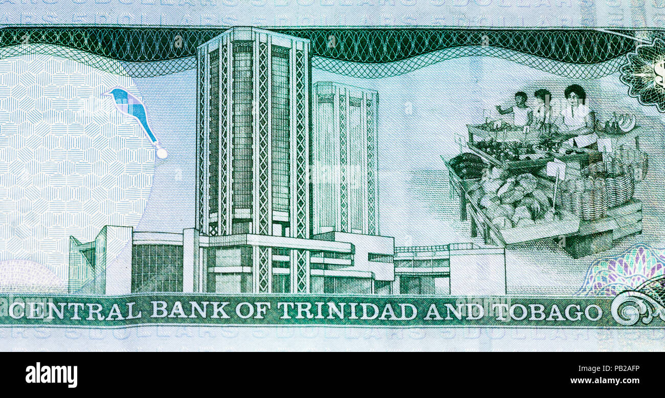 5 Trinidad and Tobago dollar bank note. Trinidad and Tobago is the