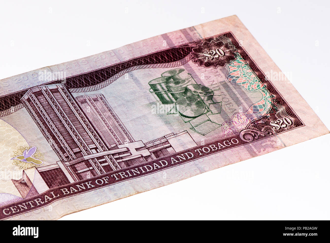 20 Trinidad and Tobago dollar bank note. Trinidad and Tobago is the