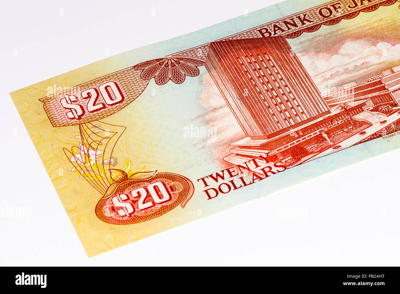 20 Jamaican dollars. Jamaican dollars is the national currency of