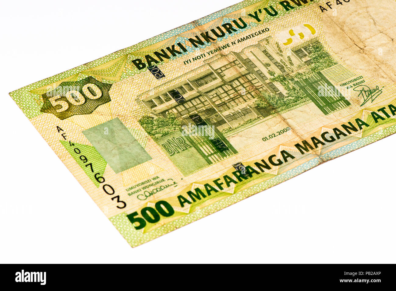 500 Rwandan francs of Rwanda. Rwandan francs is the national currency
