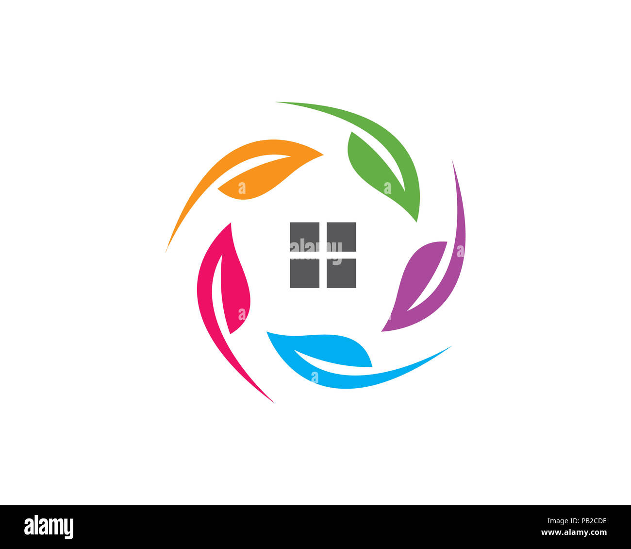Property Logo Template vector icon illustration design Stock Photo - Alamy