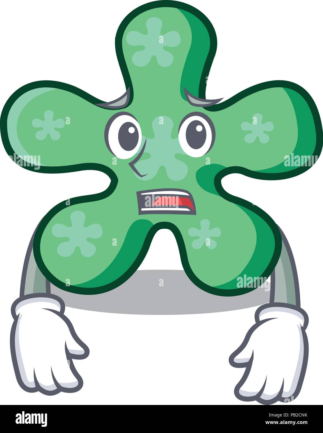 Afraid free form mascot cartoon Stock Vector