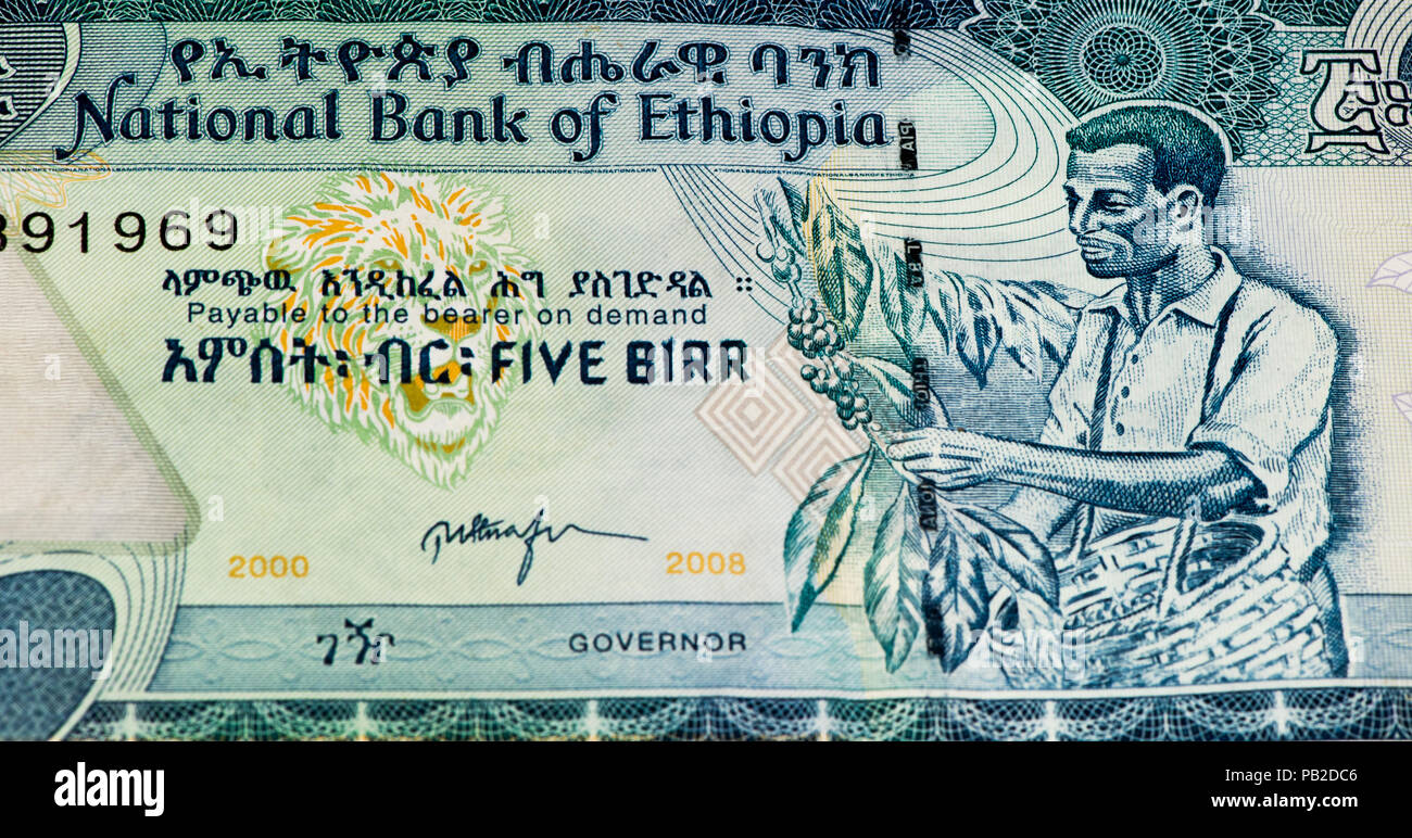 5 Ethiopian Birr Bank Note Birr Is The National Currency Of Ethiopia 5-ethiopian-birr-bank-note-birr-is-the-national-currency-of-ethiopia