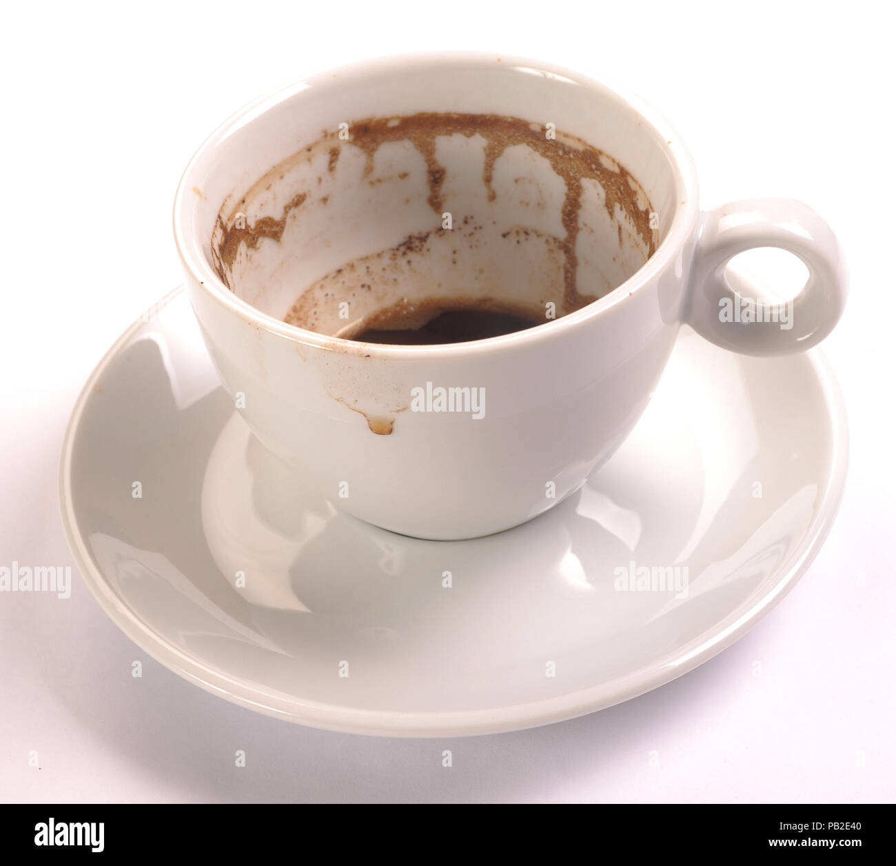 drunk coffee cup and saucer Stock Photo Alamy