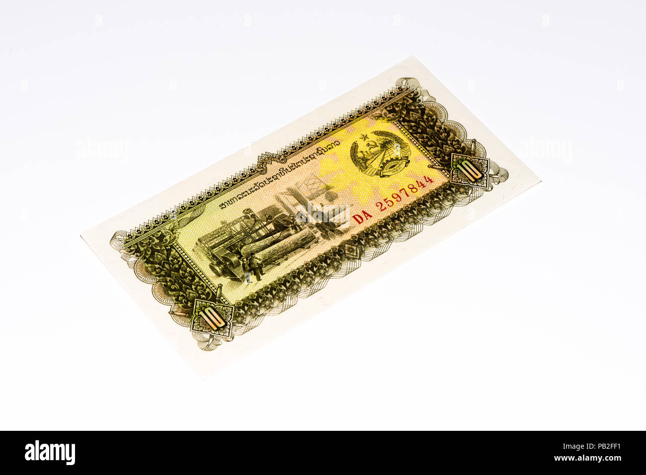 5 kip bank note. Kip is the national currency of Laos Stock Photo - Alamy