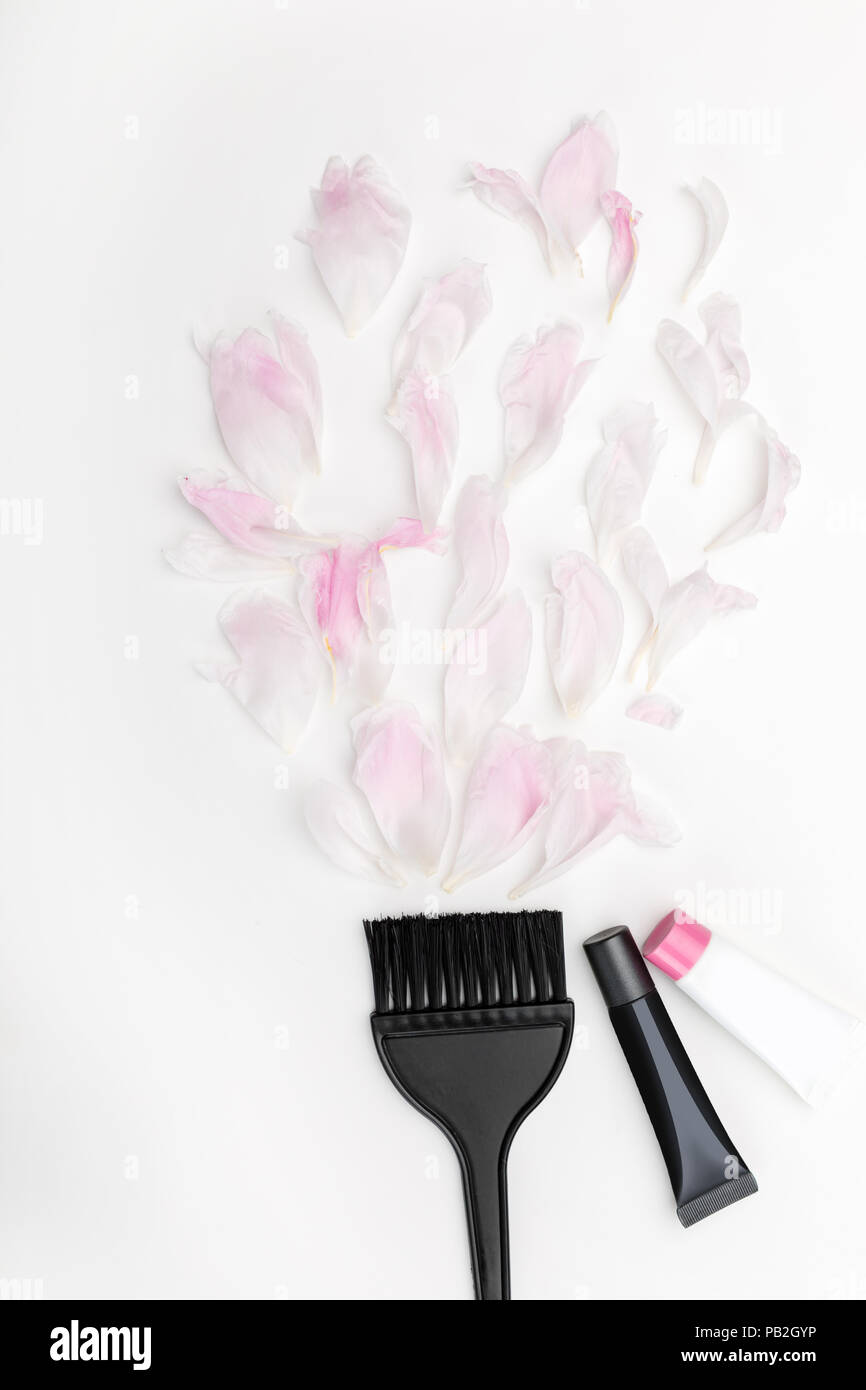 Tools for hair dye Stock Photo Alamy