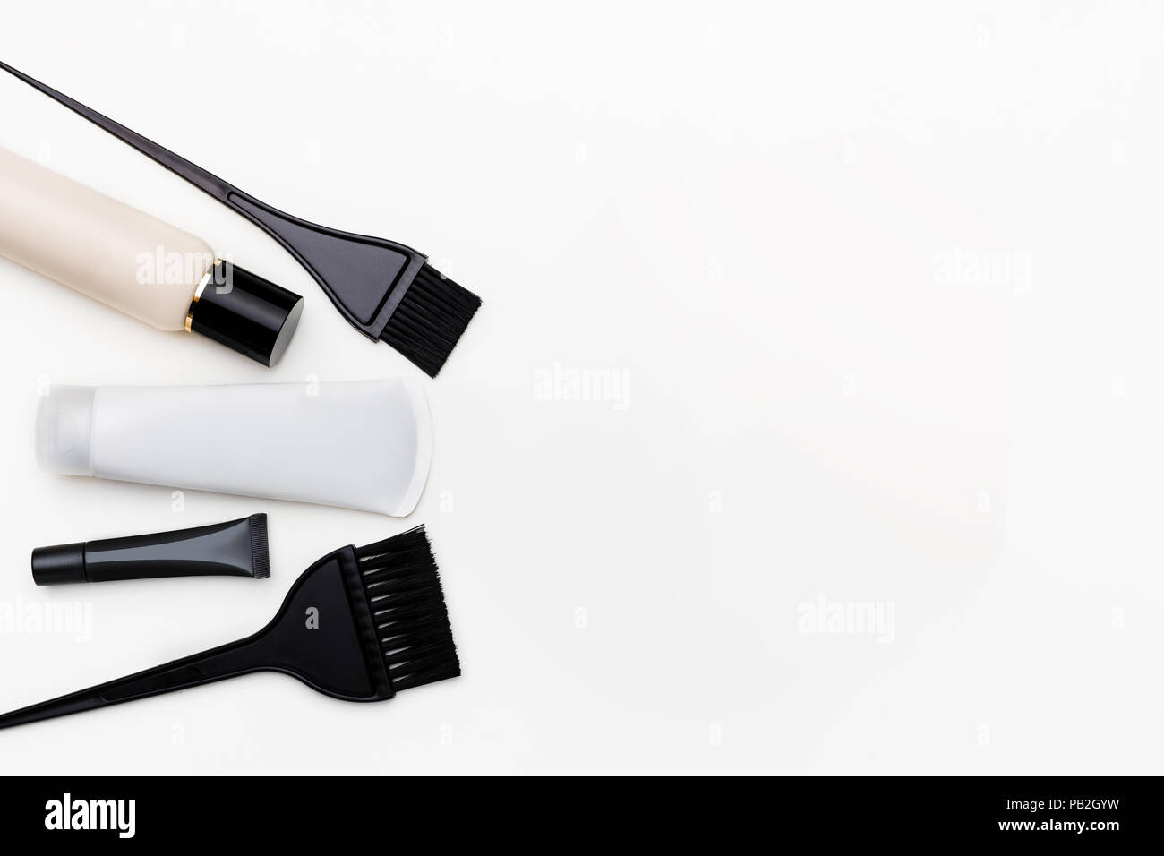 Tools for hair dye Stock Photo Alamy