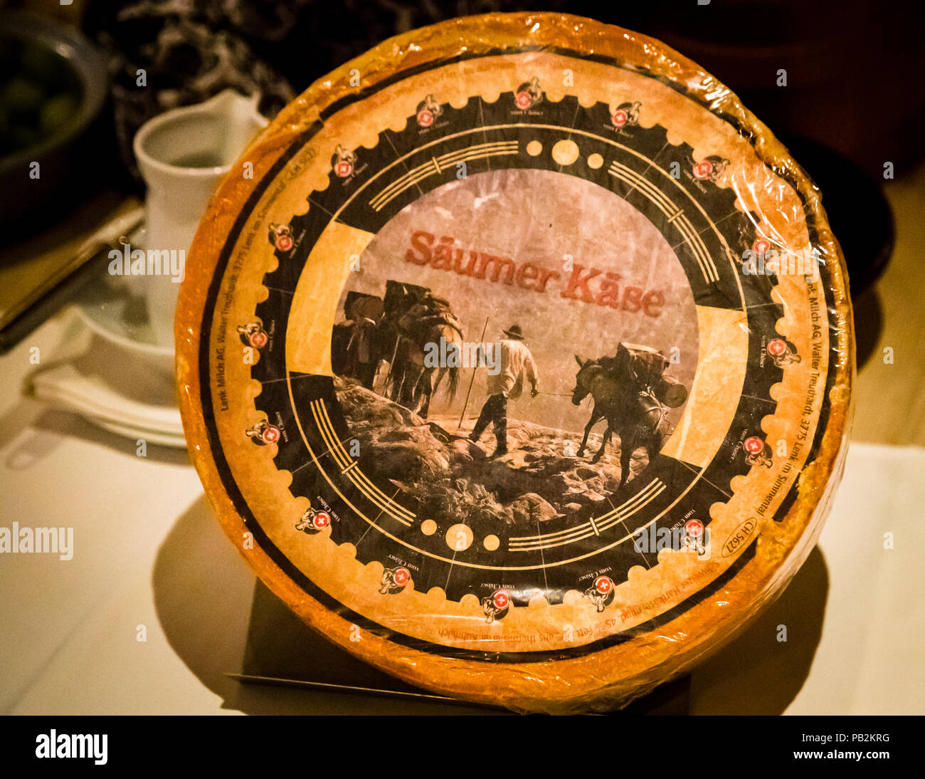 The tradition of the Säumer cheese goes back to the time when it had to be  transported over the Alpine passes. Säumer Käse, Lenk, Switzerland Stock  Photo - Alamy