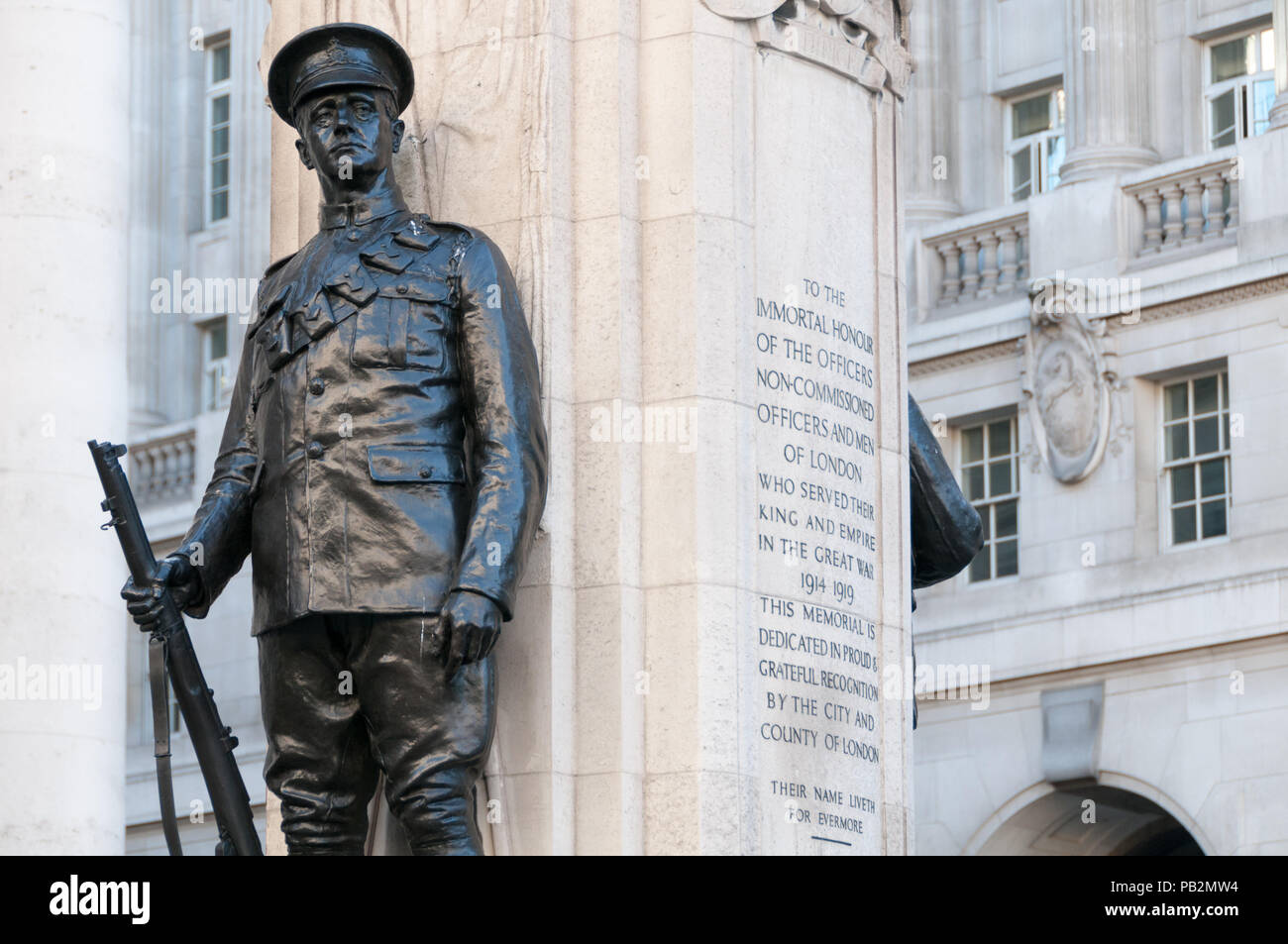 London Troops War Memorial, United Kingdom Stock Photo