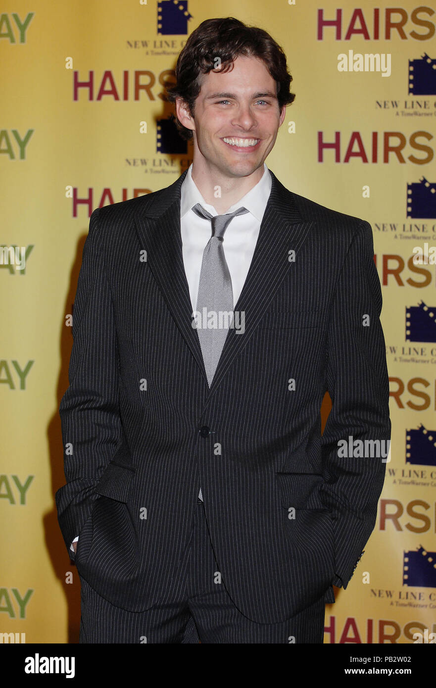 James Marsden  at the HAIRSPRAY Press Call at SHOWEST in Las Vegas.  3/4 smile MarsdenJames068 Red Carpet Event, Vertical, USA, Film Industry, Celebrities,  Photography, Bestof, Arts Culture and Entertainment, Topix Celebrities fashion /  Vertical, Best of, Event in Hollywood Life - California,  Red Carpet and backstage, USA, Film Industry, Celebrities,  movie celebrities, TV celebrities, Music celebrities, Photography, Bestof, Arts Culture and Entertainment,  Topix, vertical, one person,, from the years , 2006 to 2009, inquiry tsuni@Gamma-USA.com - Three Quarters Stock Photo