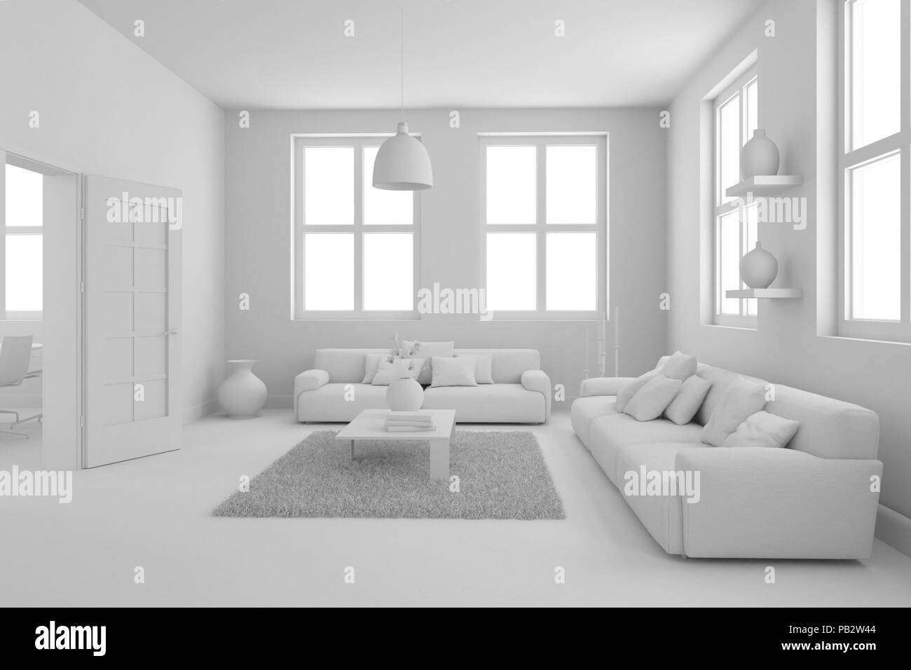 model of modern interior design living room Stock Photo Alamy