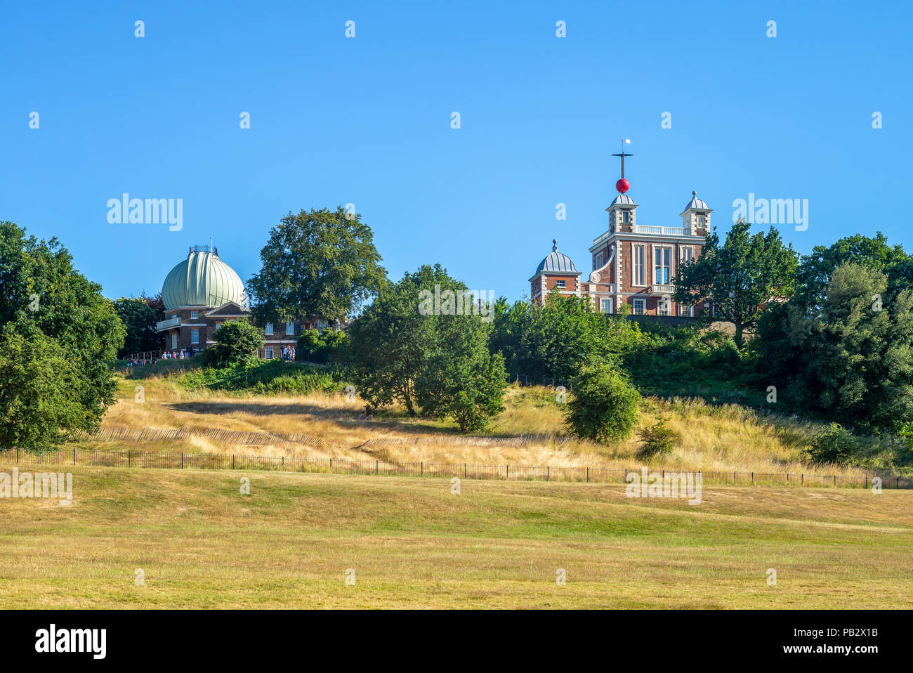 Greenwich park and Flamsteed House in london, uk Stock Photo Alamy