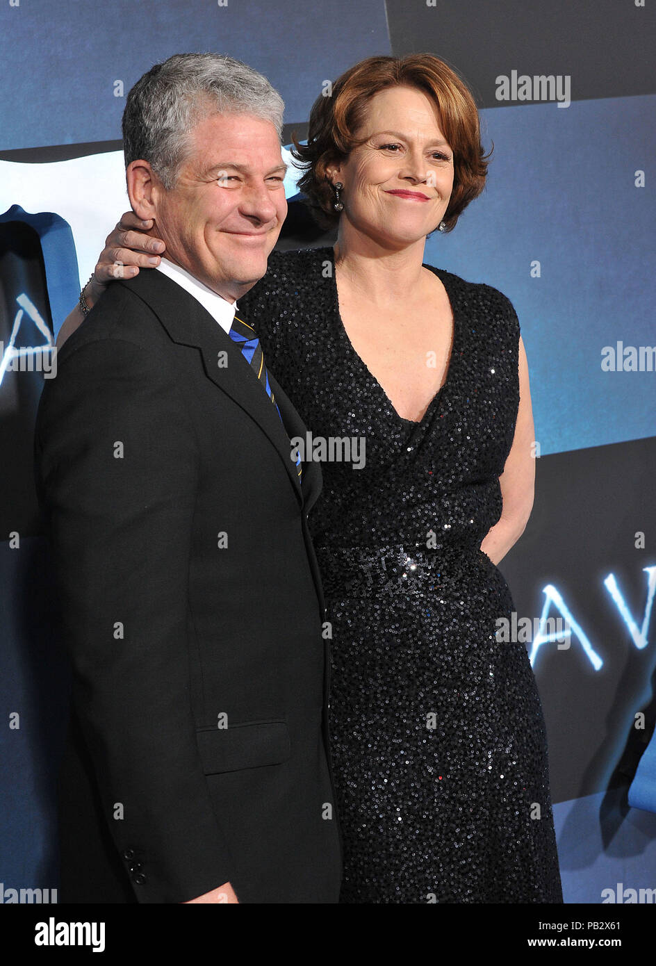 Sigourney weaver _ husband _76 red carpet event hires stock