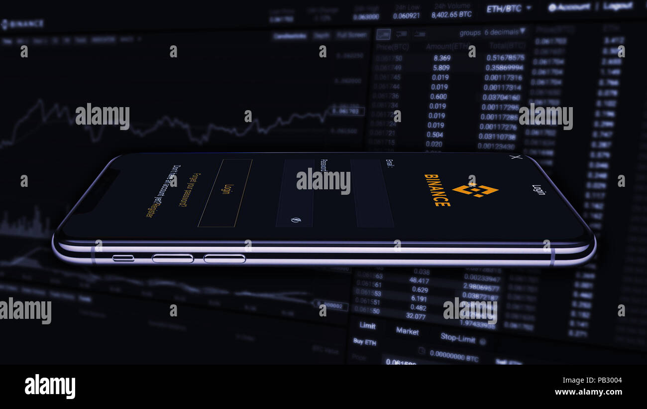 Binance is a finance exchange market. Crypto Currency background concept.  Cryptocurrency BNB Binance coin Stock Photo - Alamy