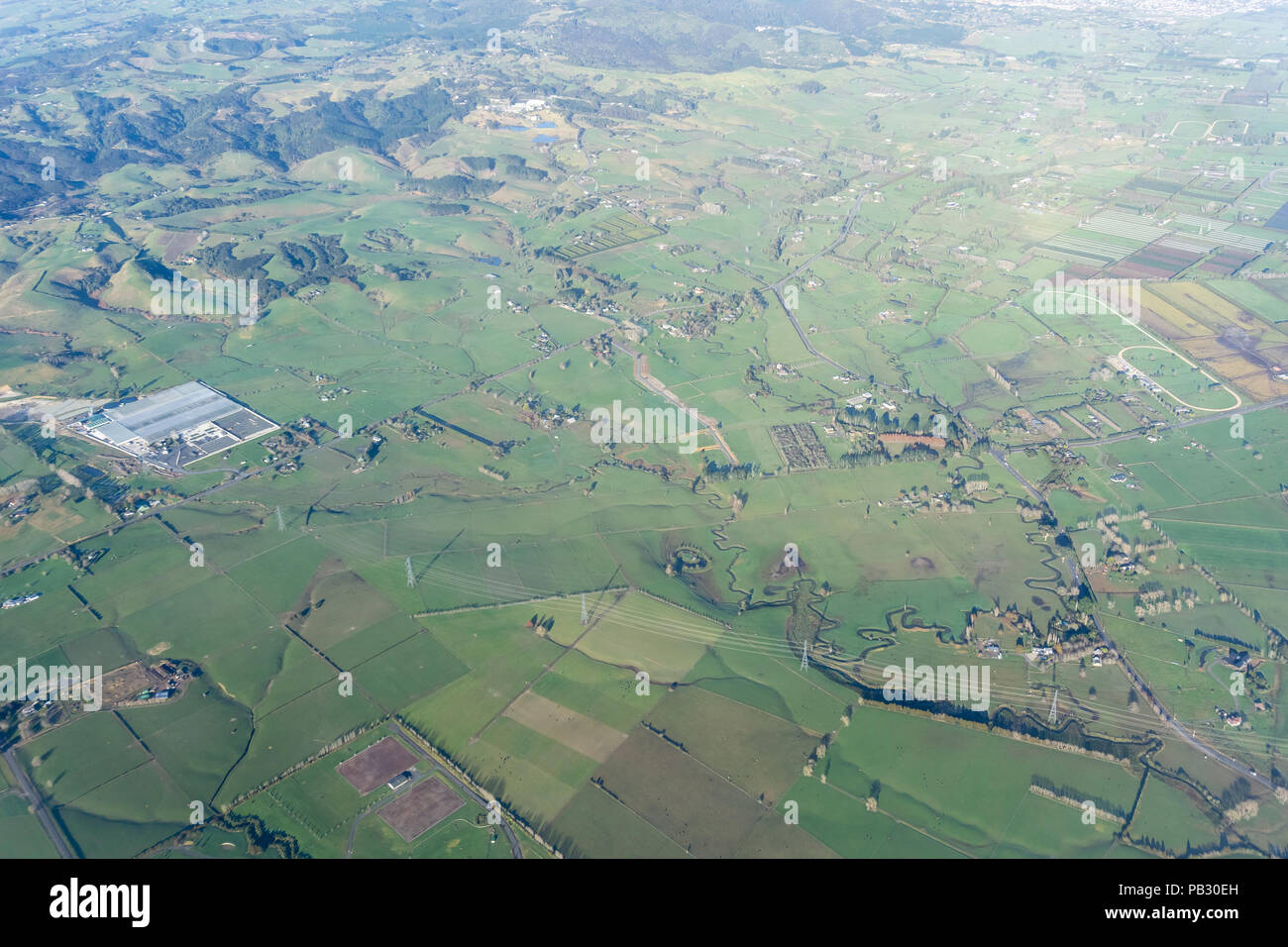 Rural landscape patterns of South Auckland. New Zealand Stock Photo Alamy