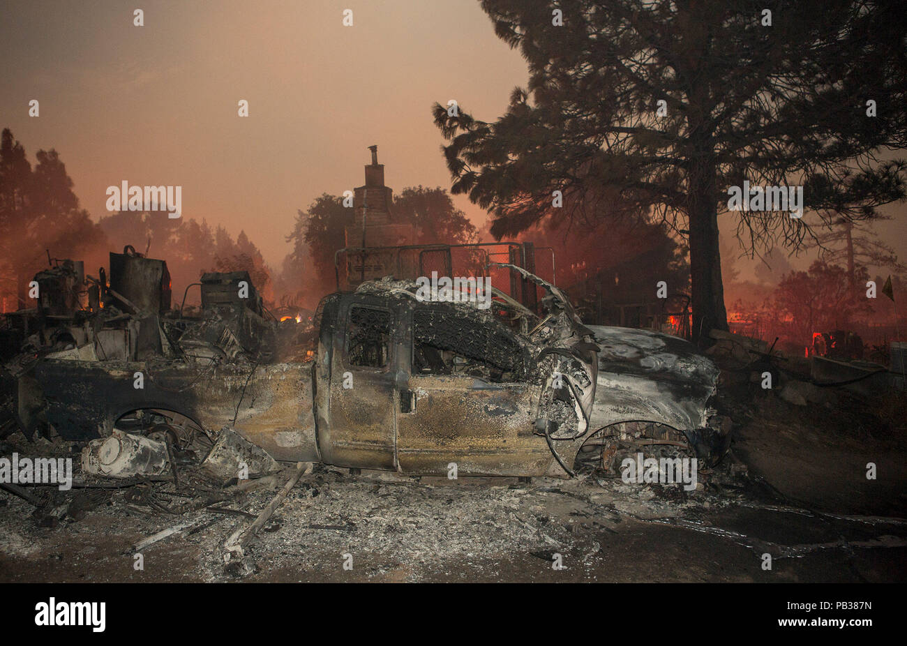 Structure Fire Idyllwild Idyllwild, California, USA. 26th July, 2018. The Cranston Fire ...